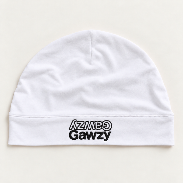Satin Lined Skull Cap in White