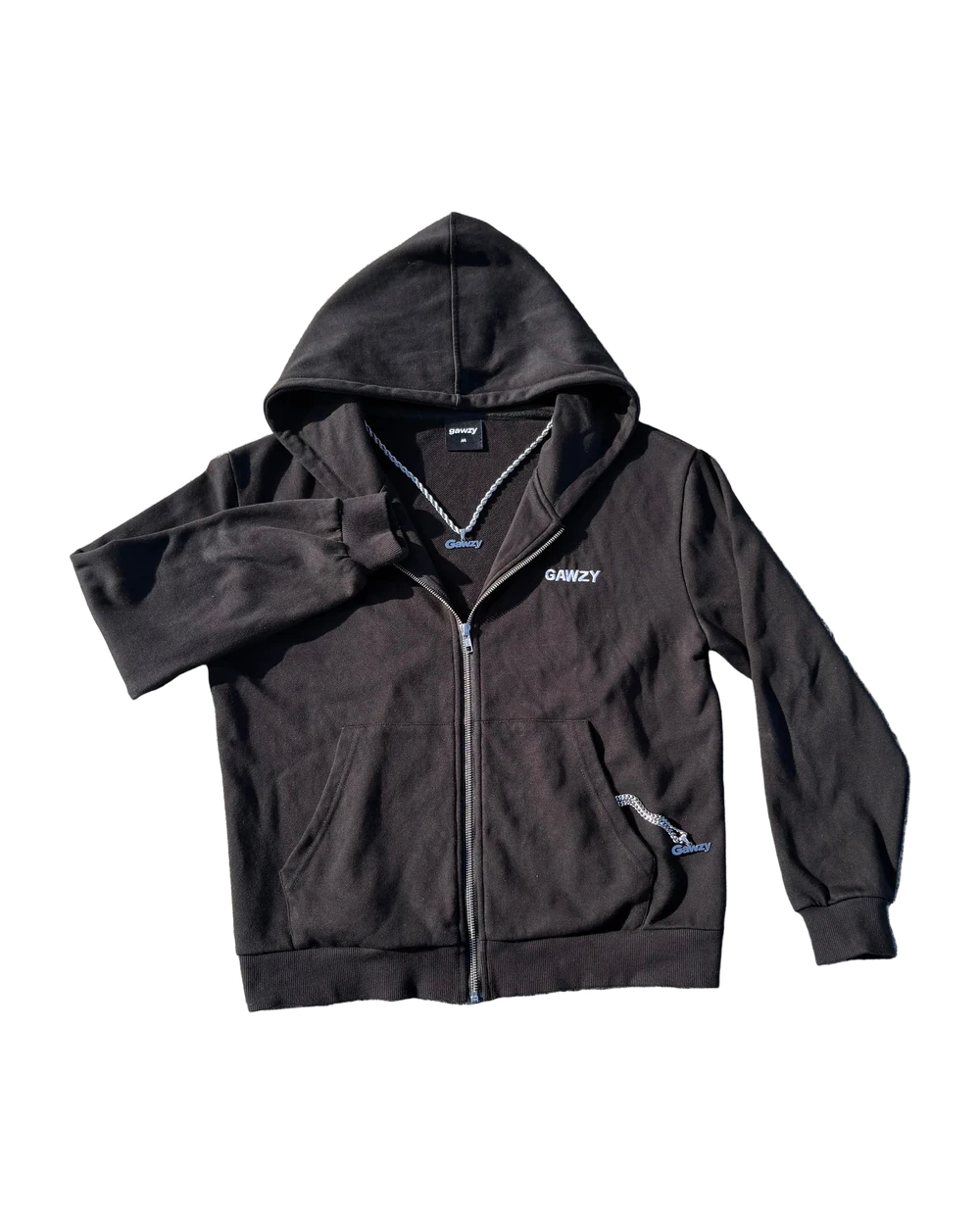 Black Gawzy Zip-Up