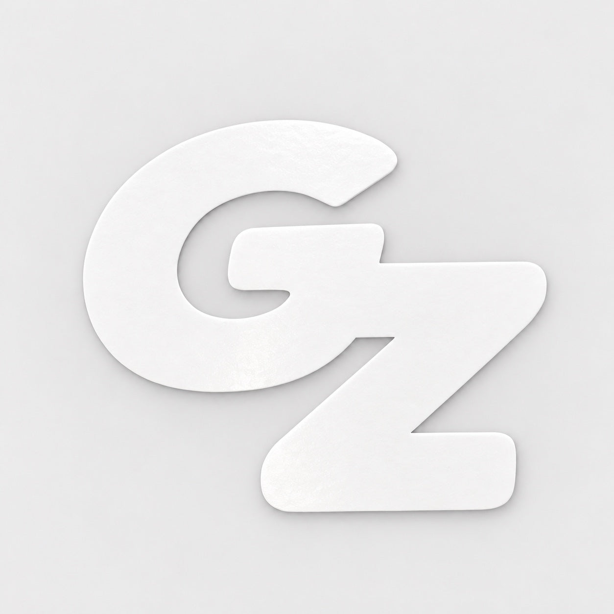 White GZ monogram car decal